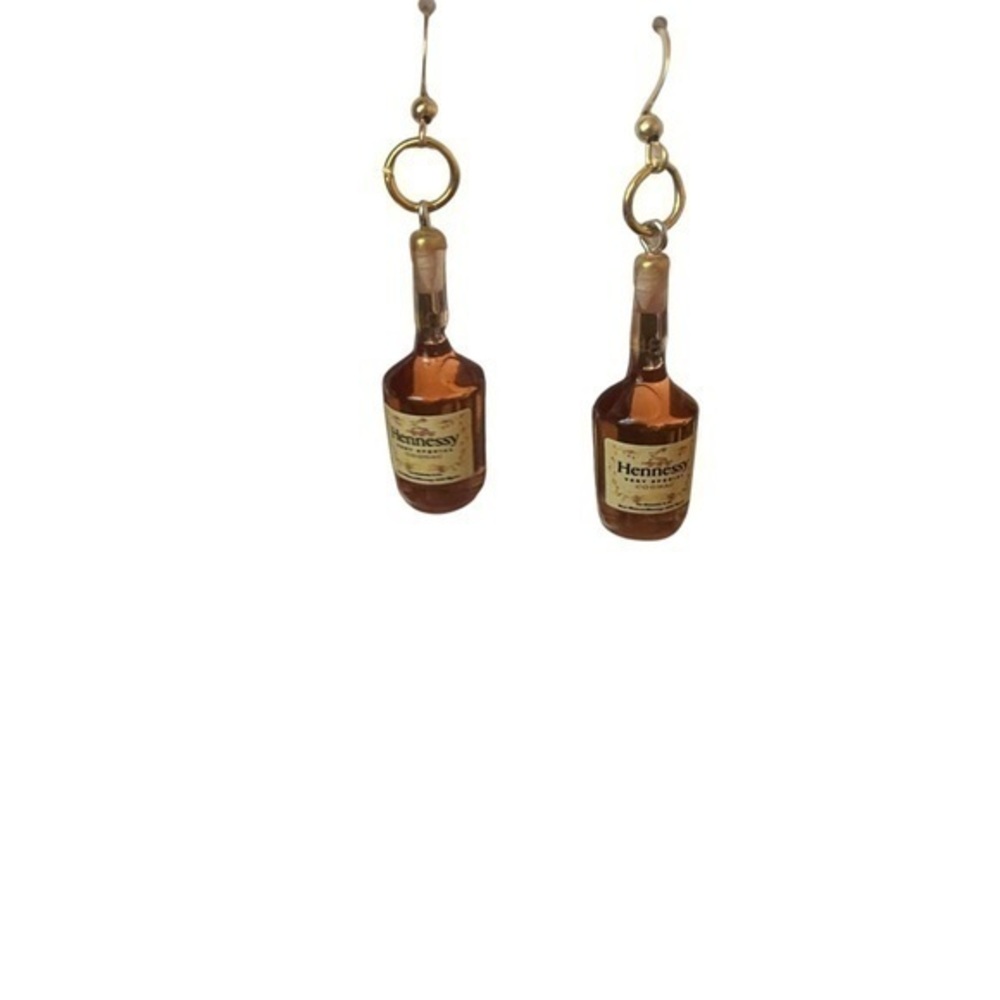 Hennessy Earrings Metal Alloy + Resin Handmade Item